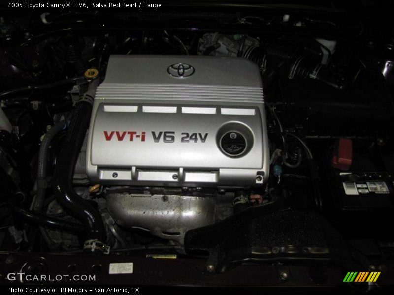 Salsa Red Pearl / Taupe 2005 Toyota Camry XLE V6