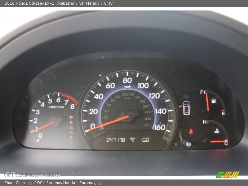 Alabaster Silver Metallic / Gray 2010 Honda Odyssey EX-L