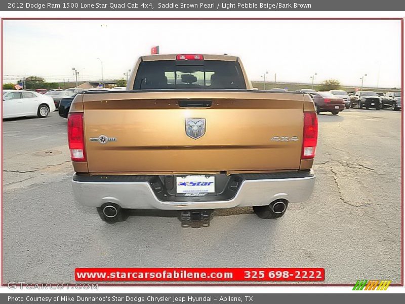 Saddle Brown Pearl / Light Pebble Beige/Bark Brown 2012 Dodge Ram 1500 Lone Star Quad Cab 4x4