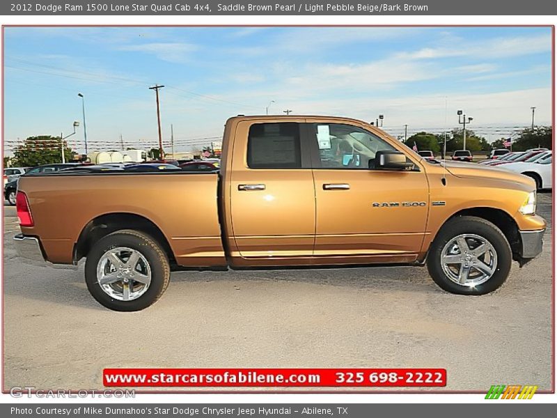 Saddle Brown Pearl / Light Pebble Beige/Bark Brown 2012 Dodge Ram 1500 Lone Star Quad Cab 4x4
