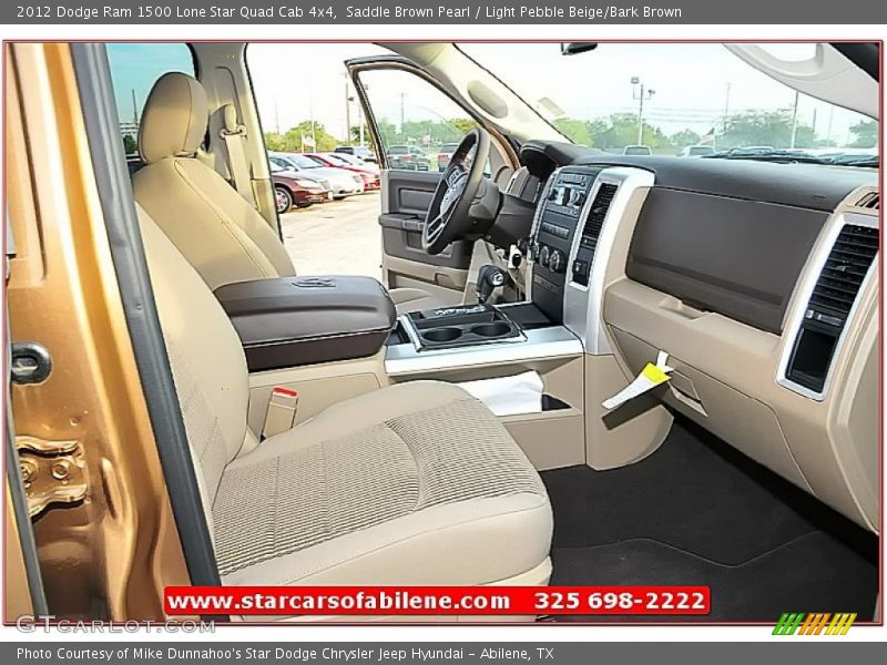 Saddle Brown Pearl / Light Pebble Beige/Bark Brown 2012 Dodge Ram 1500 Lone Star Quad Cab 4x4