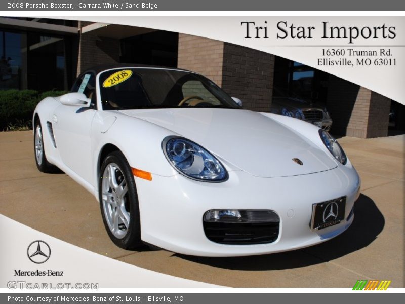 Carrara White / Sand Beige 2008 Porsche Boxster