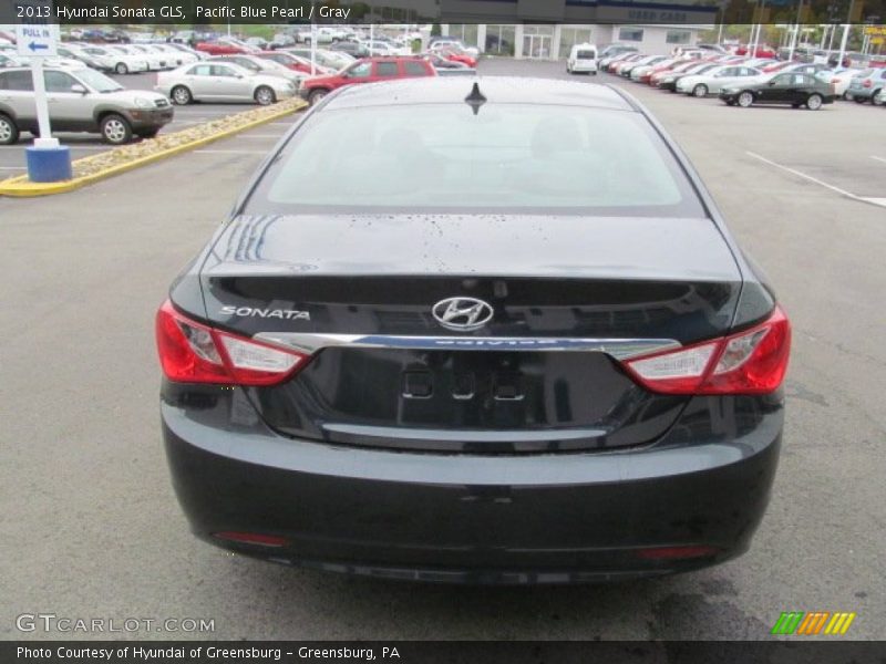 Pacific Blue Pearl / Gray 2013 Hyundai Sonata GLS