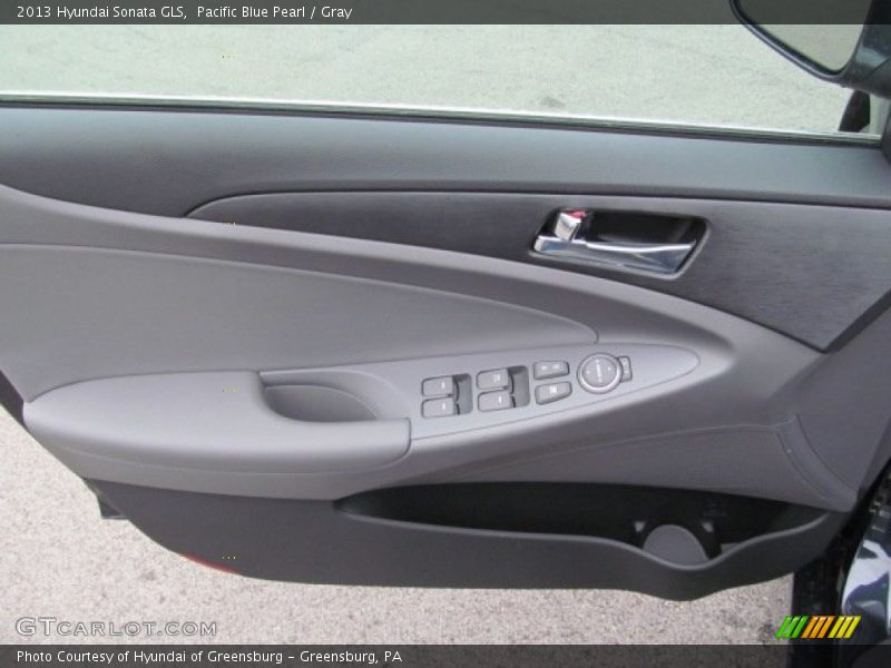 Pacific Blue Pearl / Gray 2013 Hyundai Sonata GLS