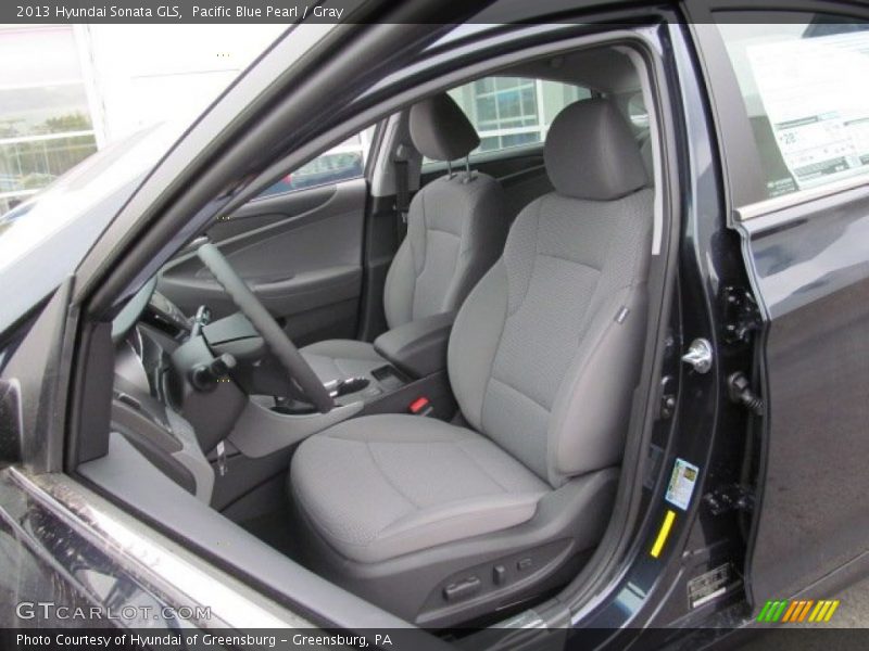Pacific Blue Pearl / Gray 2013 Hyundai Sonata GLS