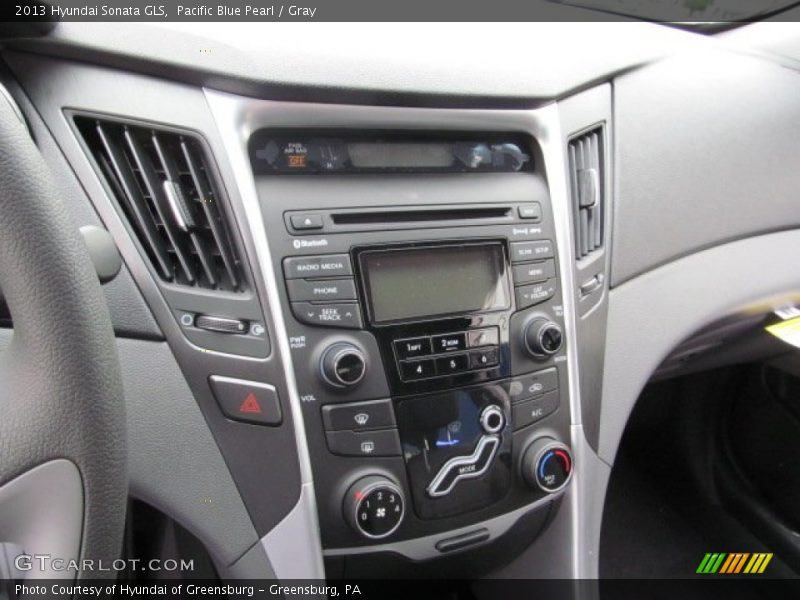 Pacific Blue Pearl / Gray 2013 Hyundai Sonata GLS