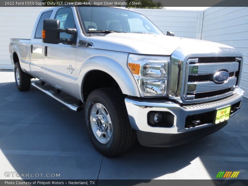 Ingot Silver Metallic / Steel 2012 Ford F350 Super Duty XLT Crew Cab 4x4