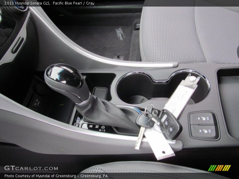Pacific Blue Pearl / Gray 2013 Hyundai Sonata GLS