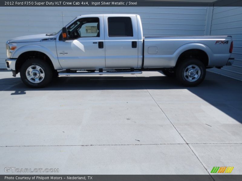 Ingot Silver Metallic / Steel 2012 Ford F350 Super Duty XLT Crew Cab 4x4