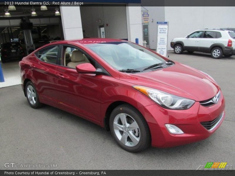 Red Allure / Beige 2013 Hyundai Elantra GLS