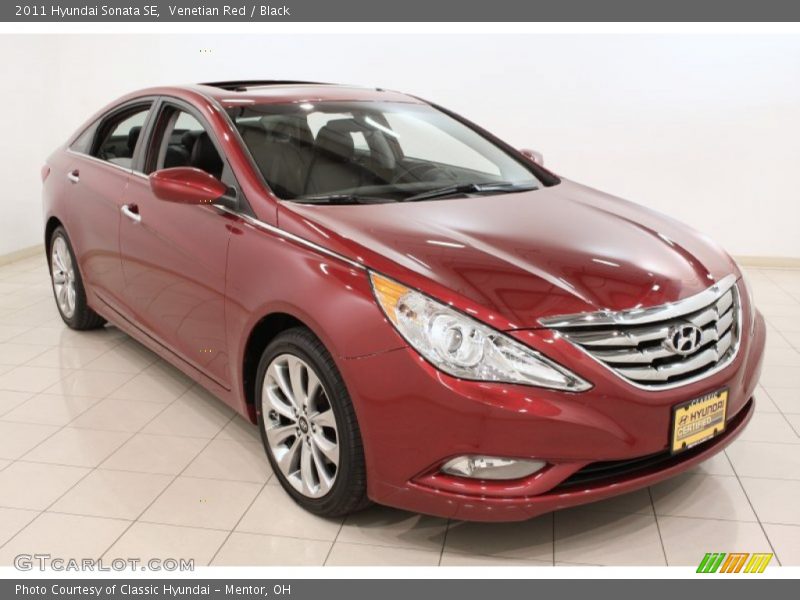 Venetian Red / Black 2011 Hyundai Sonata SE
