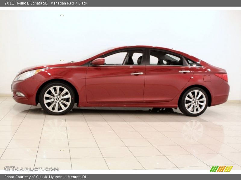 Venetian Red / Black 2011 Hyundai Sonata SE