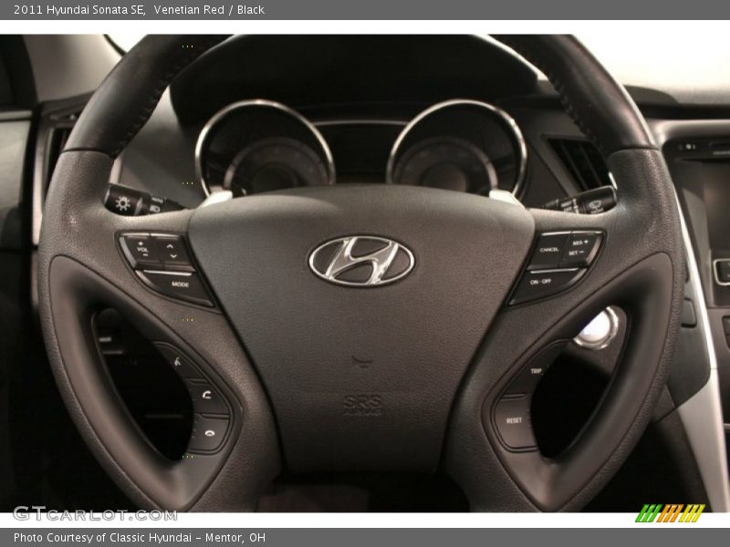 Venetian Red / Black 2011 Hyundai Sonata SE