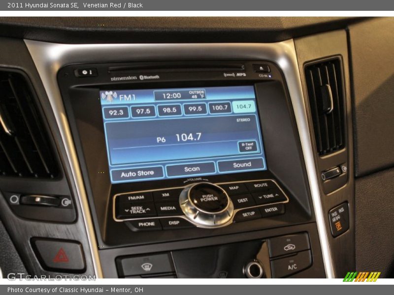 Venetian Red / Black 2011 Hyundai Sonata SE