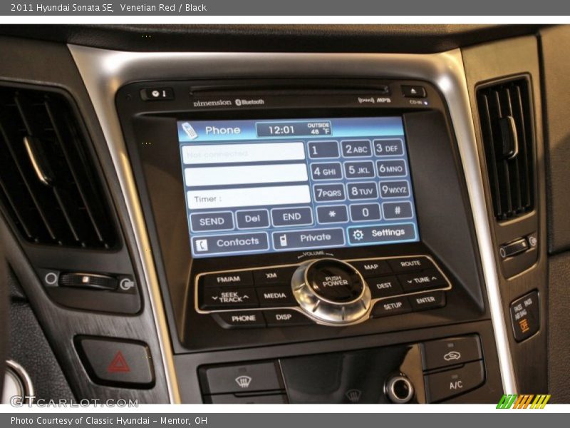 Venetian Red / Black 2011 Hyundai Sonata SE