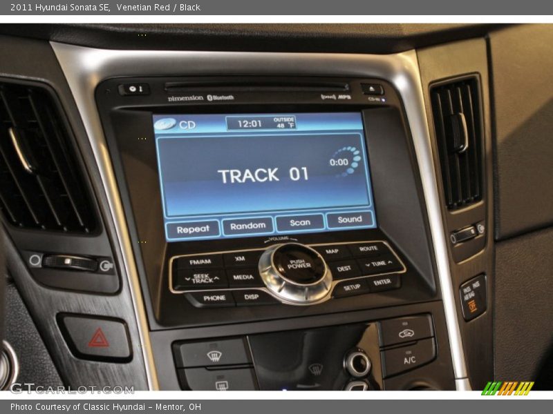 Venetian Red / Black 2011 Hyundai Sonata SE