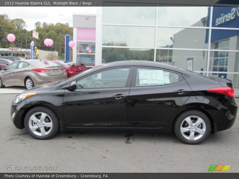 Midnight Black / Beige 2013 Hyundai Elantra GLS