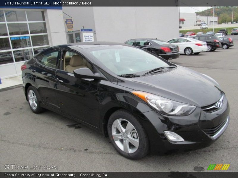 Midnight Black / Beige 2013 Hyundai Elantra GLS