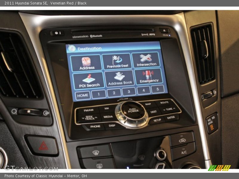 Venetian Red / Black 2011 Hyundai Sonata SE
