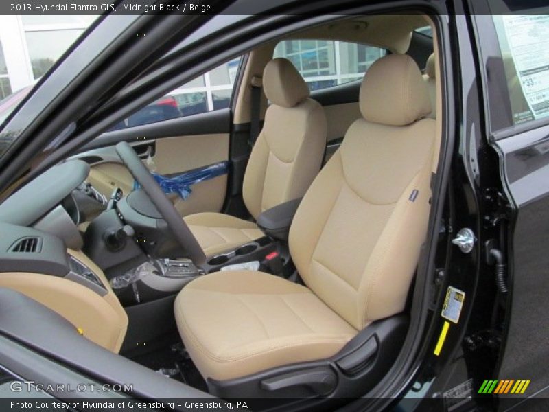 Midnight Black / Beige 2013 Hyundai Elantra GLS