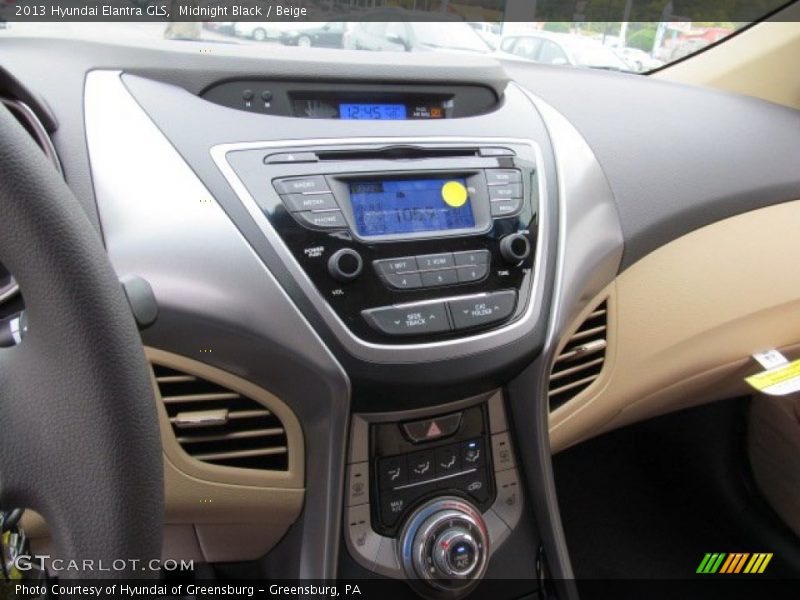 Midnight Black / Beige 2013 Hyundai Elantra GLS