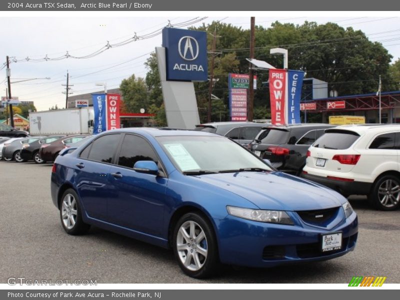Arctic Blue Pearl / Ebony 2004 Acura TSX Sedan
