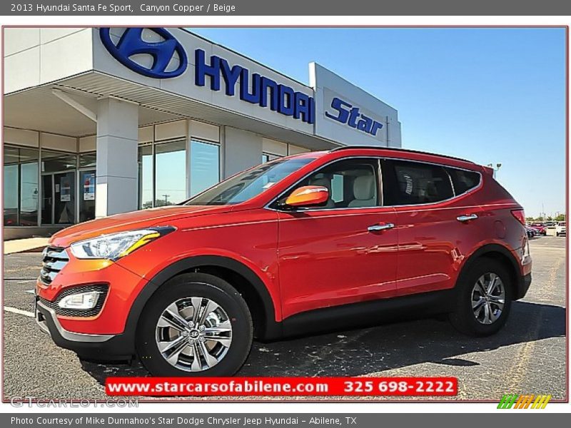 Canyon Copper / Beige 2013 Hyundai Santa Fe Sport