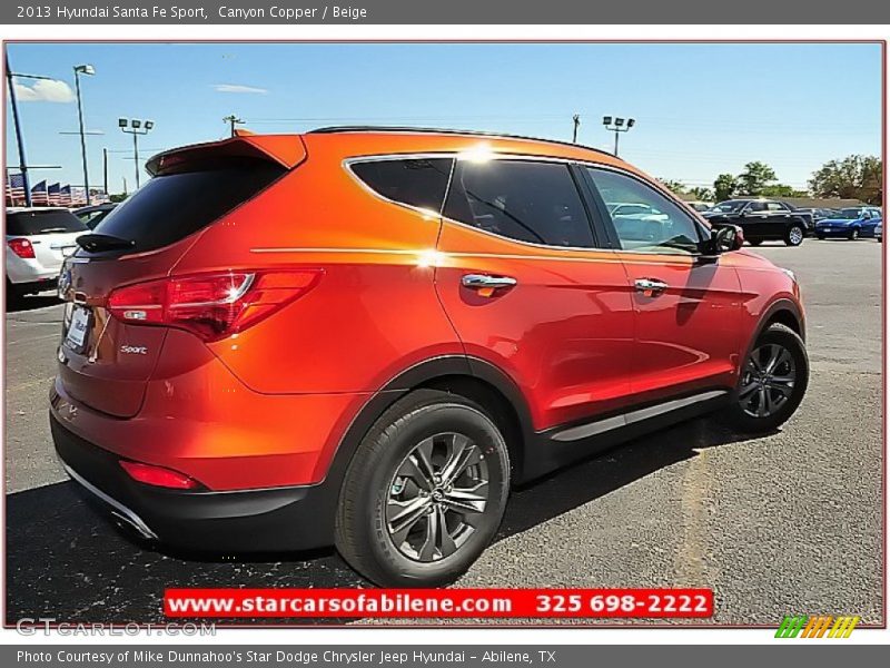 Canyon Copper / Beige 2013 Hyundai Santa Fe Sport