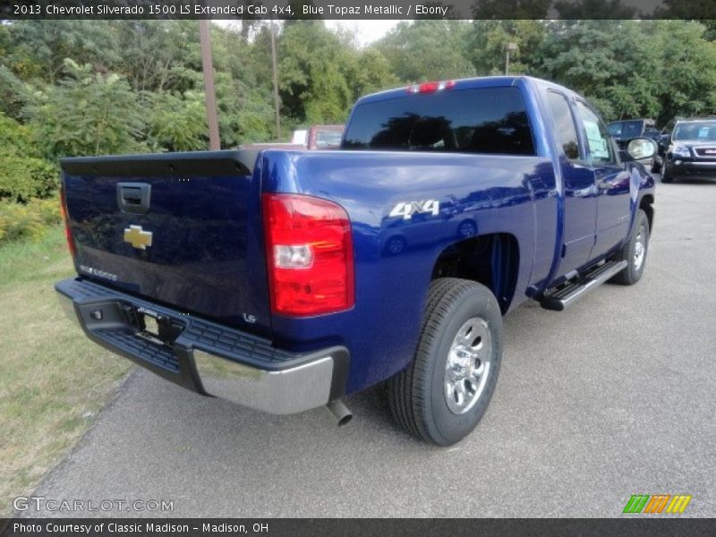 Blue Topaz Metallic / Ebony 2013 Chevrolet Silverado 1500 LS Extended Cab 4x4