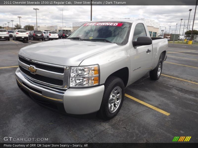 Sheer Silver Metallic / Dark Titanium 2011 Chevrolet Silverado 1500 LS Regular Cab