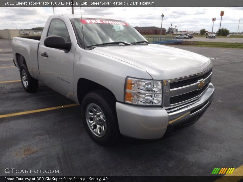 Sheer Silver Metallic / Dark Titanium 2011 Chevrolet Silverado 1500 LS Regular Cab