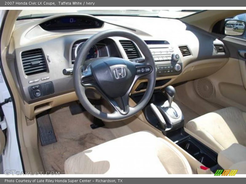 Taffeta White / Ivory 2007 Honda Civic LX Coupe