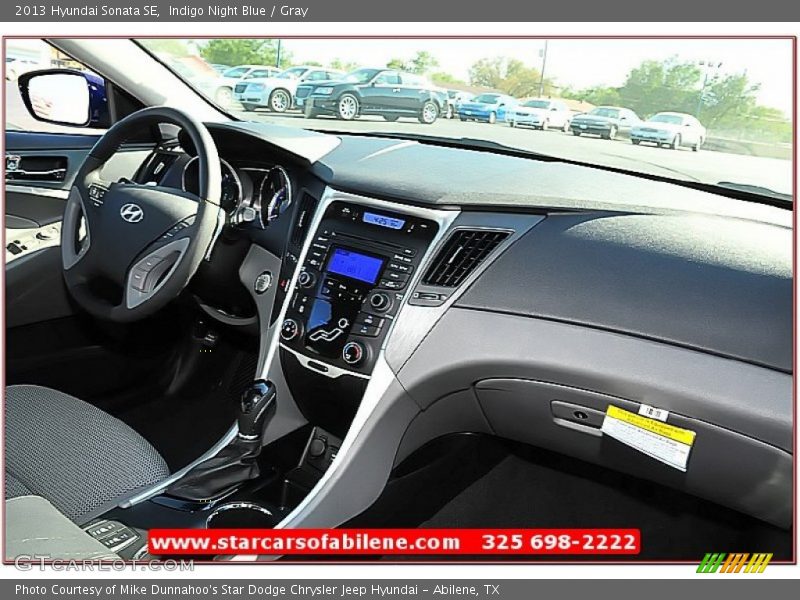 Indigo Night Blue / Gray 2013 Hyundai Sonata SE