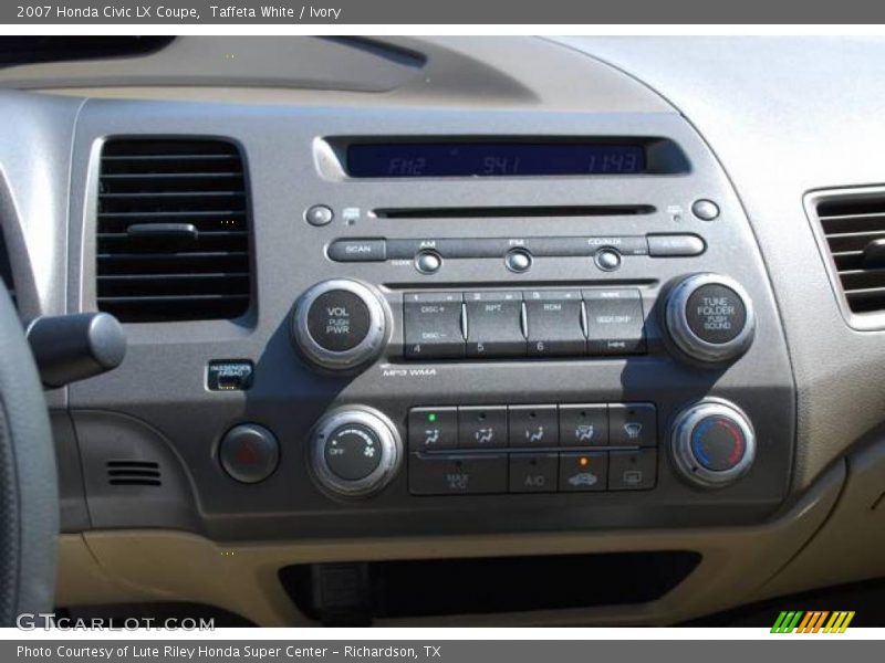 Taffeta White / Ivory 2007 Honda Civic LX Coupe