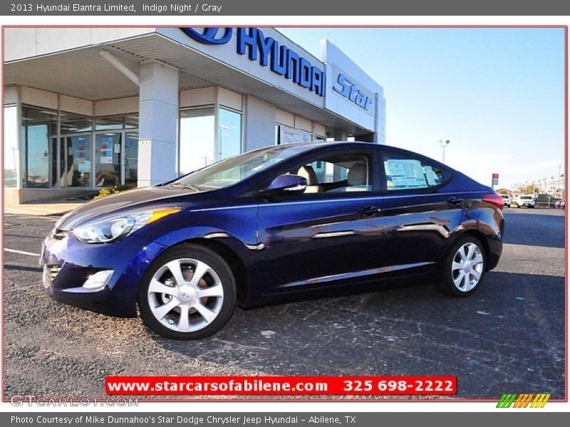 Indigo Night / Gray 2013 Hyundai Elantra Limited