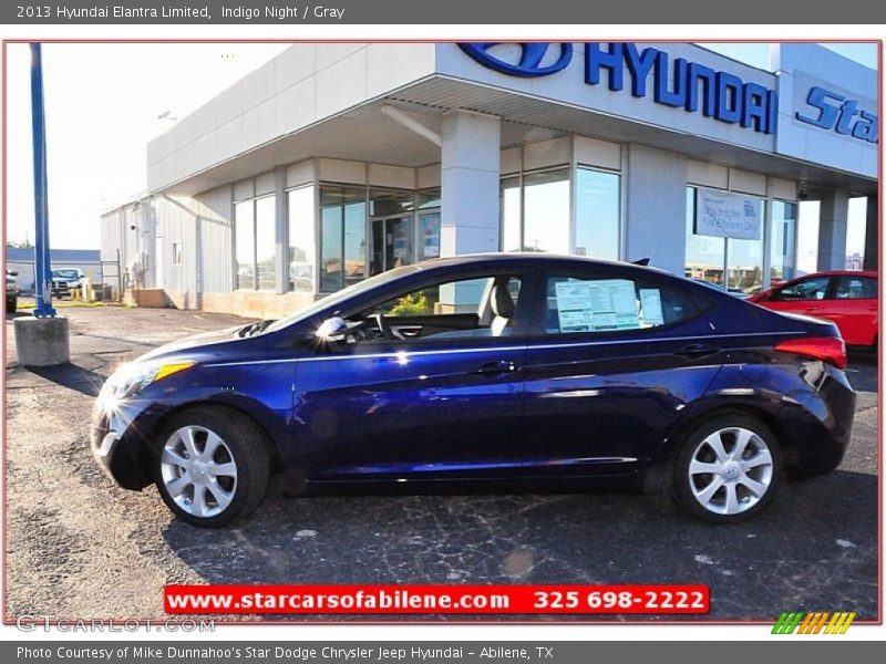 Indigo Night / Gray 2013 Hyundai Elantra Limited