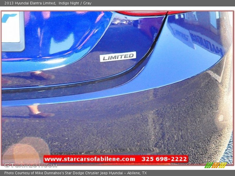 Indigo Night / Gray 2013 Hyundai Elantra Limited