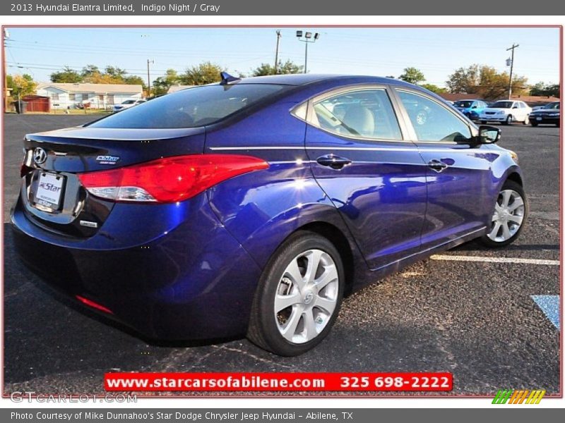 Indigo Night / Gray 2013 Hyundai Elantra Limited