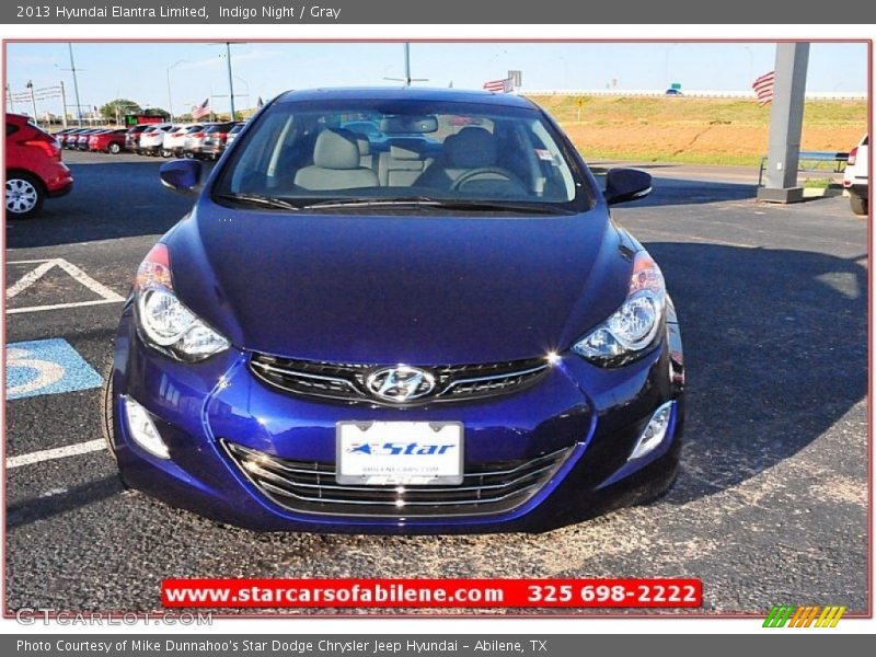 Indigo Night / Gray 2013 Hyundai Elantra Limited