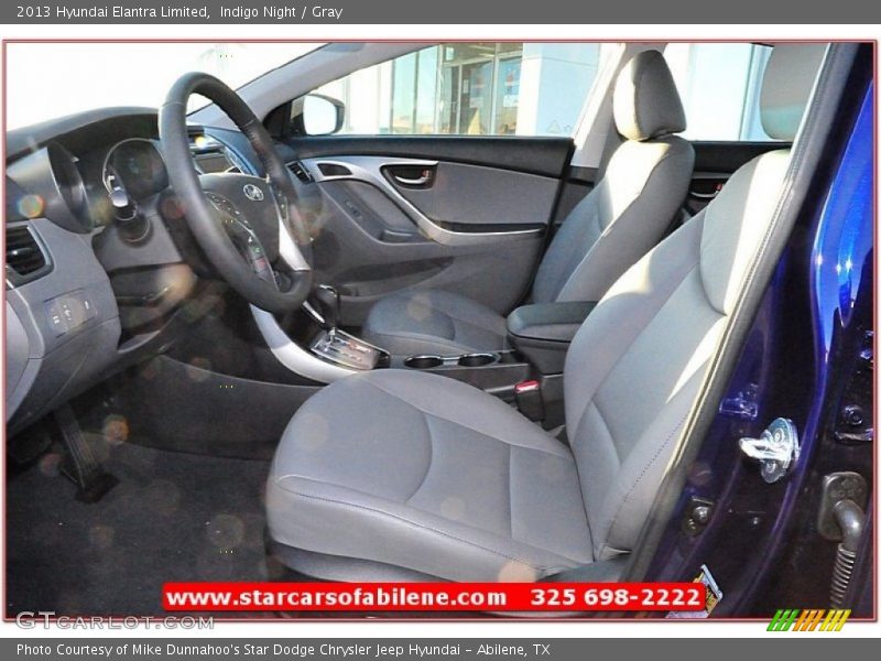 Indigo Night / Gray 2013 Hyundai Elantra Limited