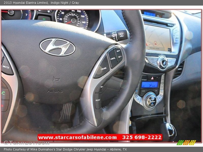 Indigo Night / Gray 2013 Hyundai Elantra Limited