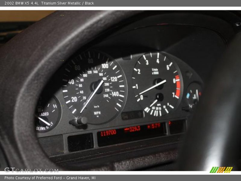 Titanium Silver Metallic / Black 2002 BMW X5 4.4i