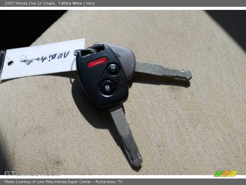Taffeta White / Ivory 2007 Honda Civic LX Coupe