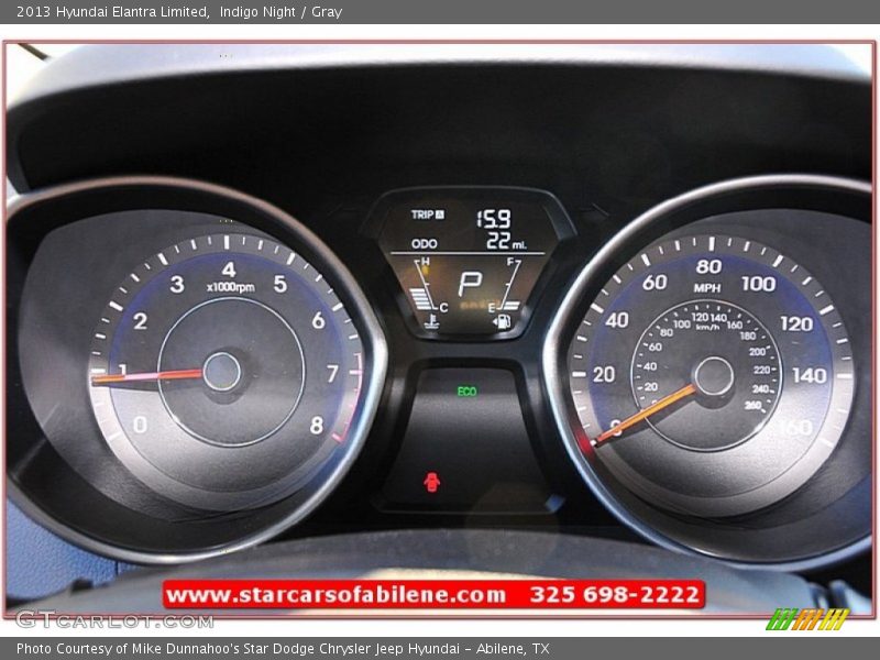 Indigo Night / Gray 2013 Hyundai Elantra Limited