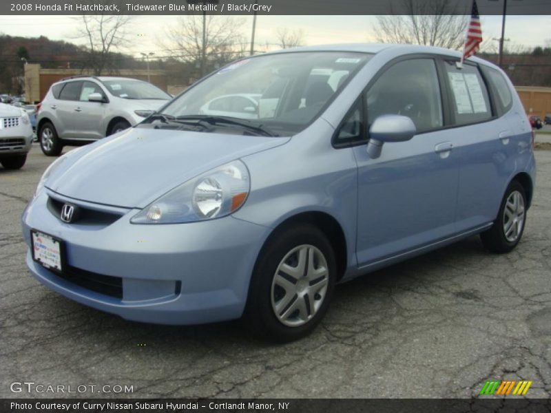 Tidewater Blue Metallic / Black/Grey 2008 Honda Fit Hatchback