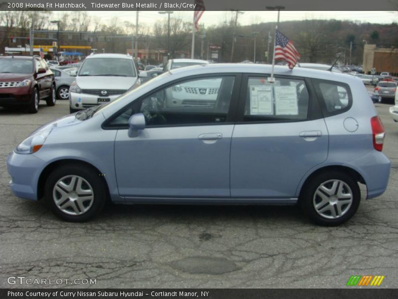 Tidewater Blue Metallic / Black/Grey 2008 Honda Fit Hatchback