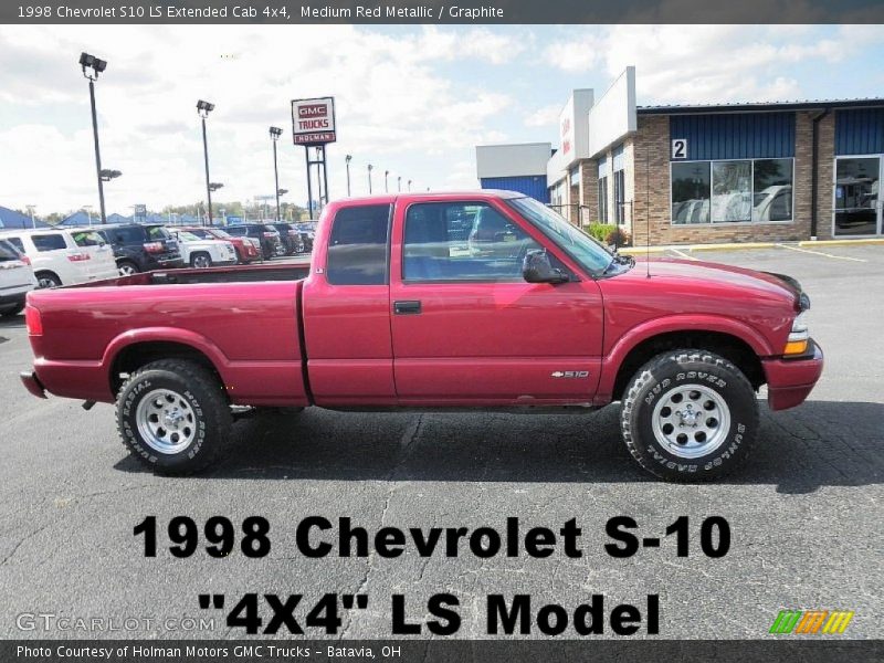 Medium Red Metallic / Graphite 1998 Chevrolet S10 LS Extended Cab 4x4