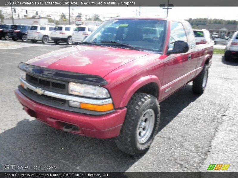 Medium Red Metallic / Graphite 1998 Chevrolet S10 LS Extended Cab 4x4