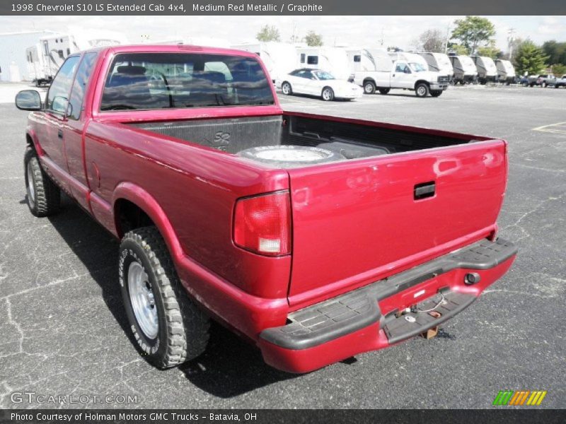 Medium Red Metallic / Graphite 1998 Chevrolet S10 LS Extended Cab 4x4