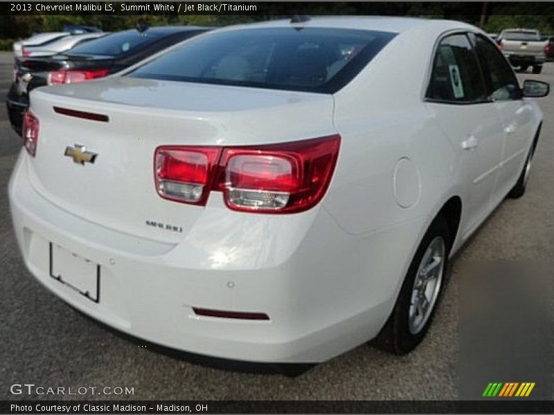 Summit White / Jet Black/Titanium 2013 Chevrolet Malibu LS